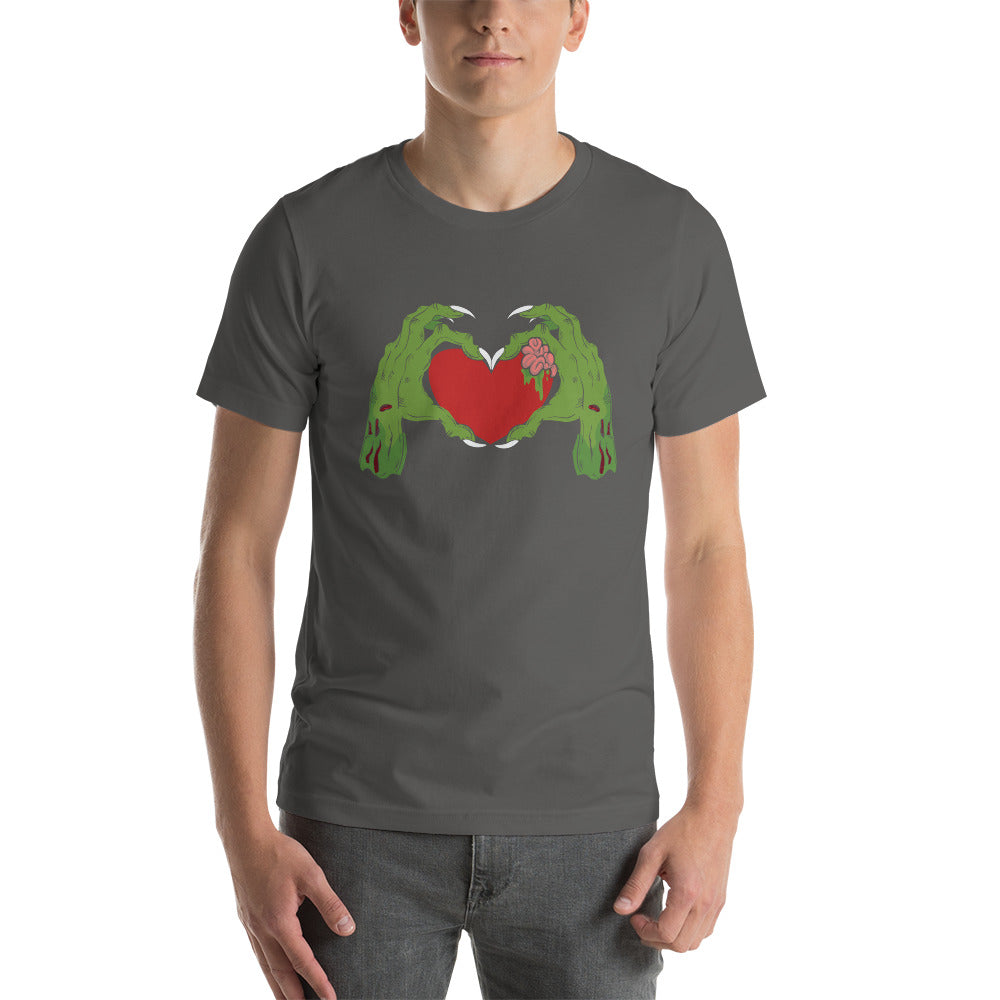 Zombie Hands Heart Unisex t-shirt