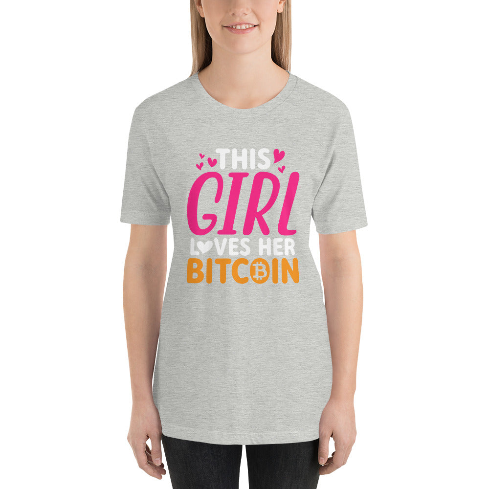This Girl Loves Her Bitcoin Unisex t-shirt