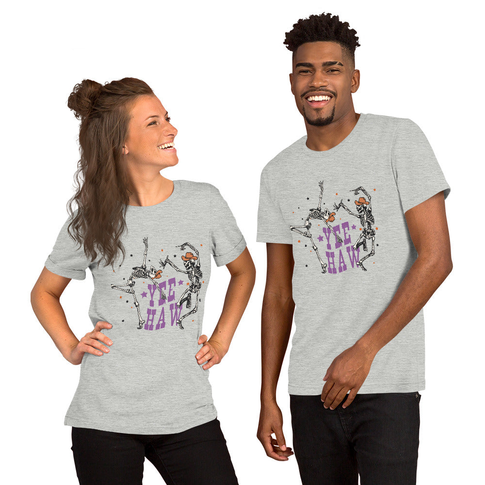 Yee Haw Dancing Skeletons Unisex t-shirt