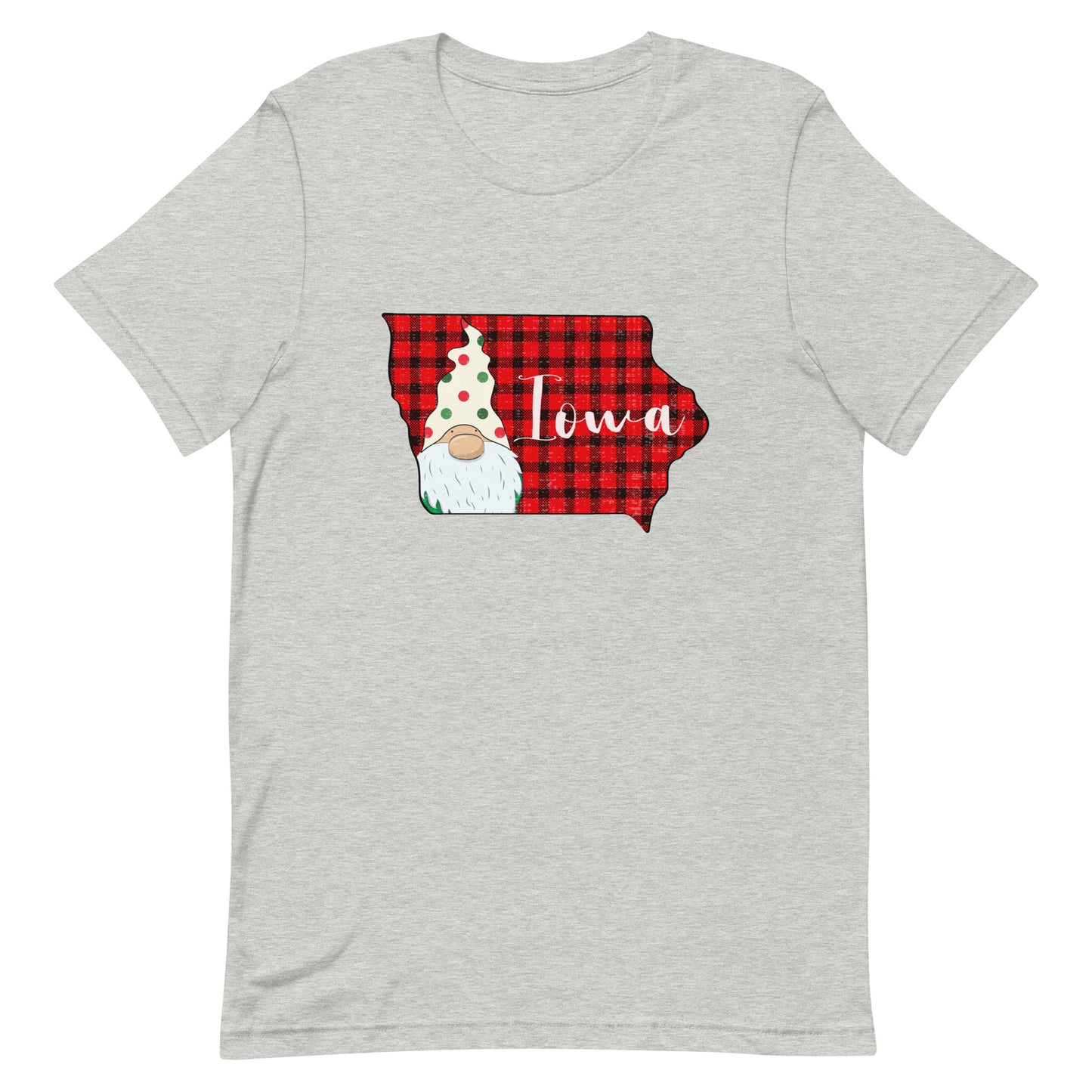 Iowa Plaid Gnome Unisex t-shirt