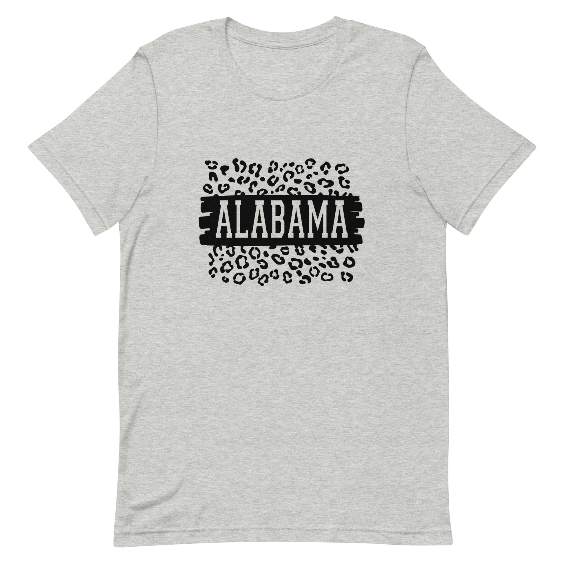 Alabama Black on Leopard Unisex T-shirt