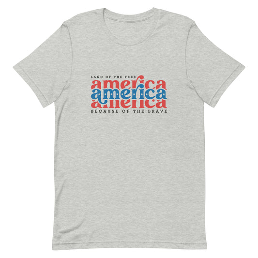 Land of the Free America Unisex Tshirt
