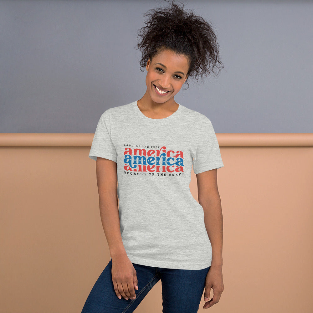 Land of the Free America Unisex Tshirt