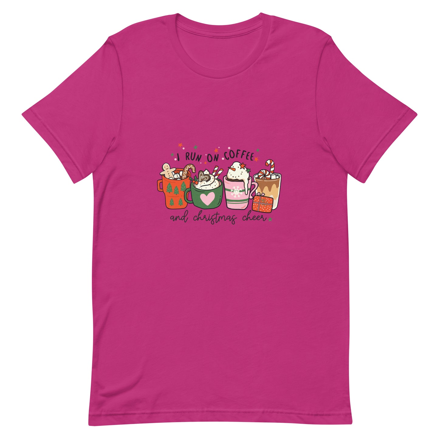 I Run on Coffee and Christmas Cheer Unisex t-shirt