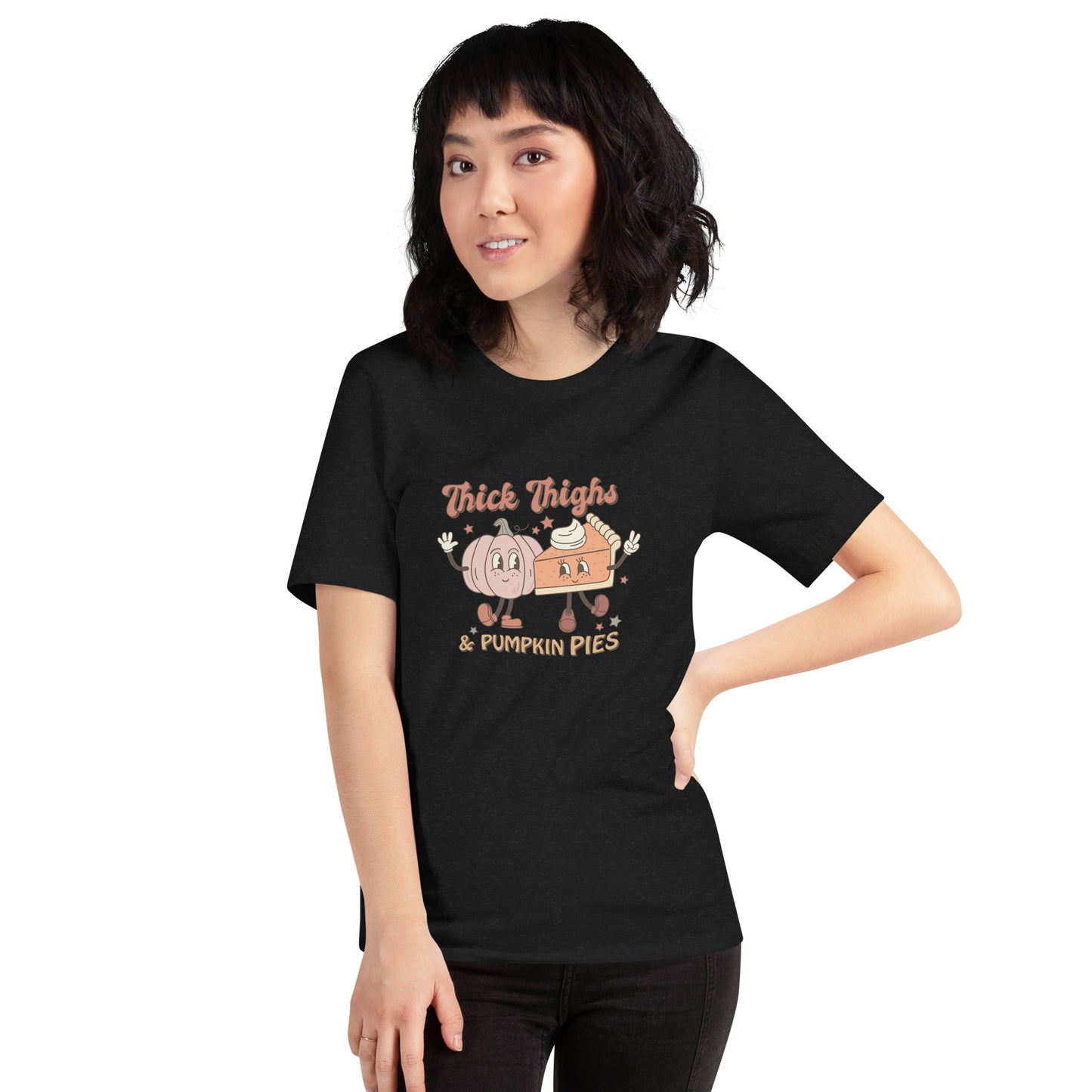 Thick Thighs and Pumpkin Pies Unisex t-shirt