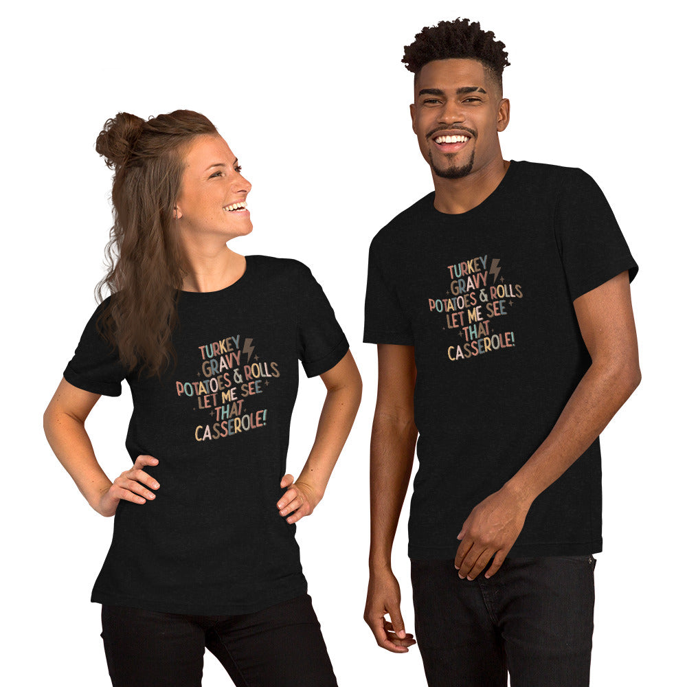 Turkey Gravy Potatoes & Rolls Unisex t-shirt