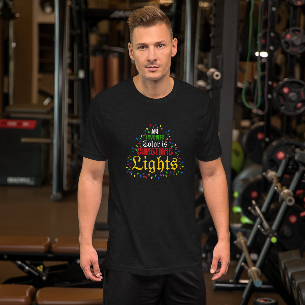 My Favorite Color is Christmas Lights Unisex t-shirt