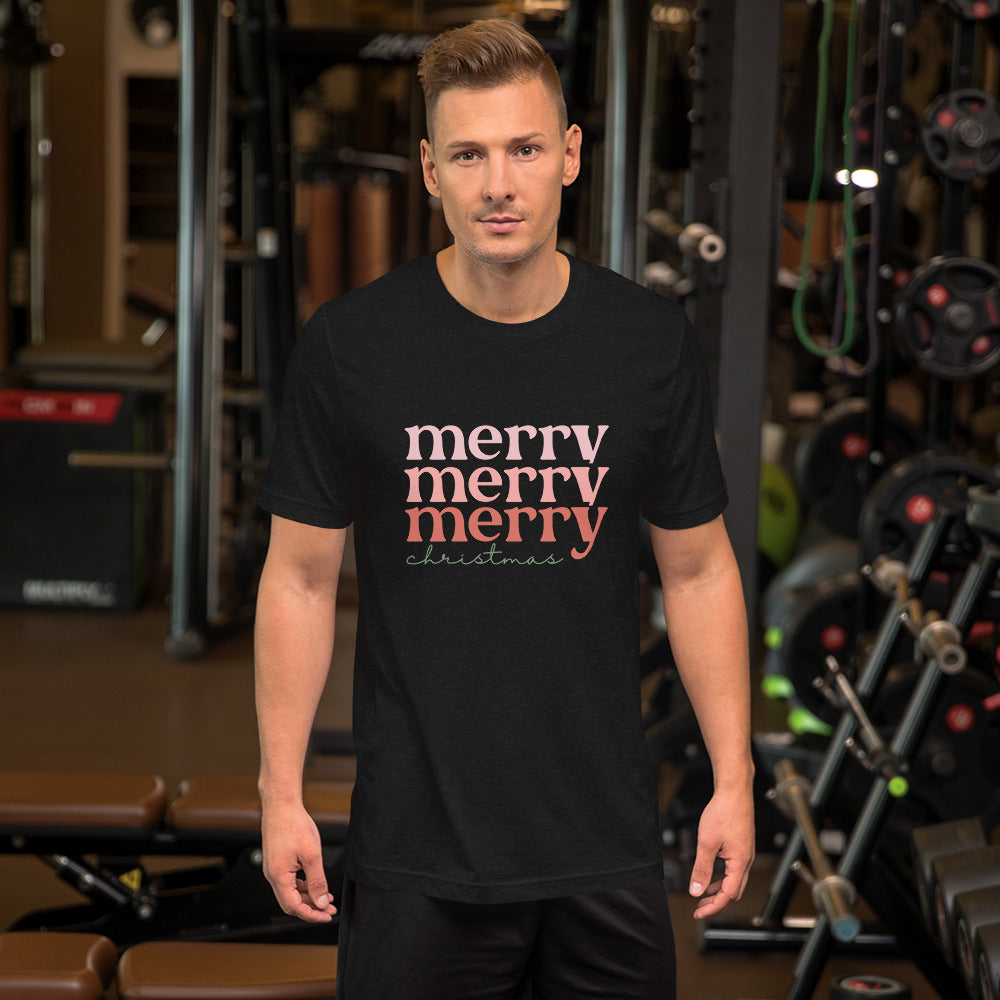 Merry Merry Merry Christmas Unisex t-shirt