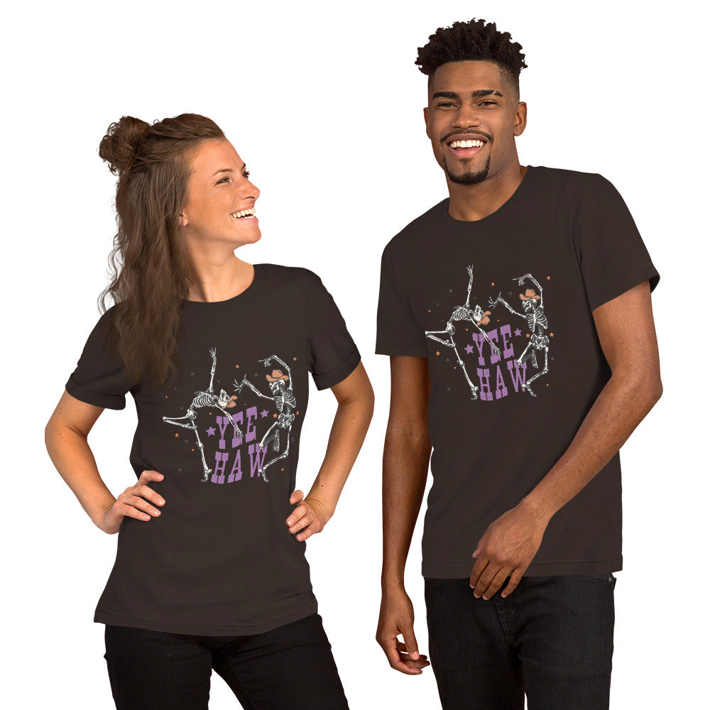 Yee Haw Dancing Skeletons Unisex t-shirt