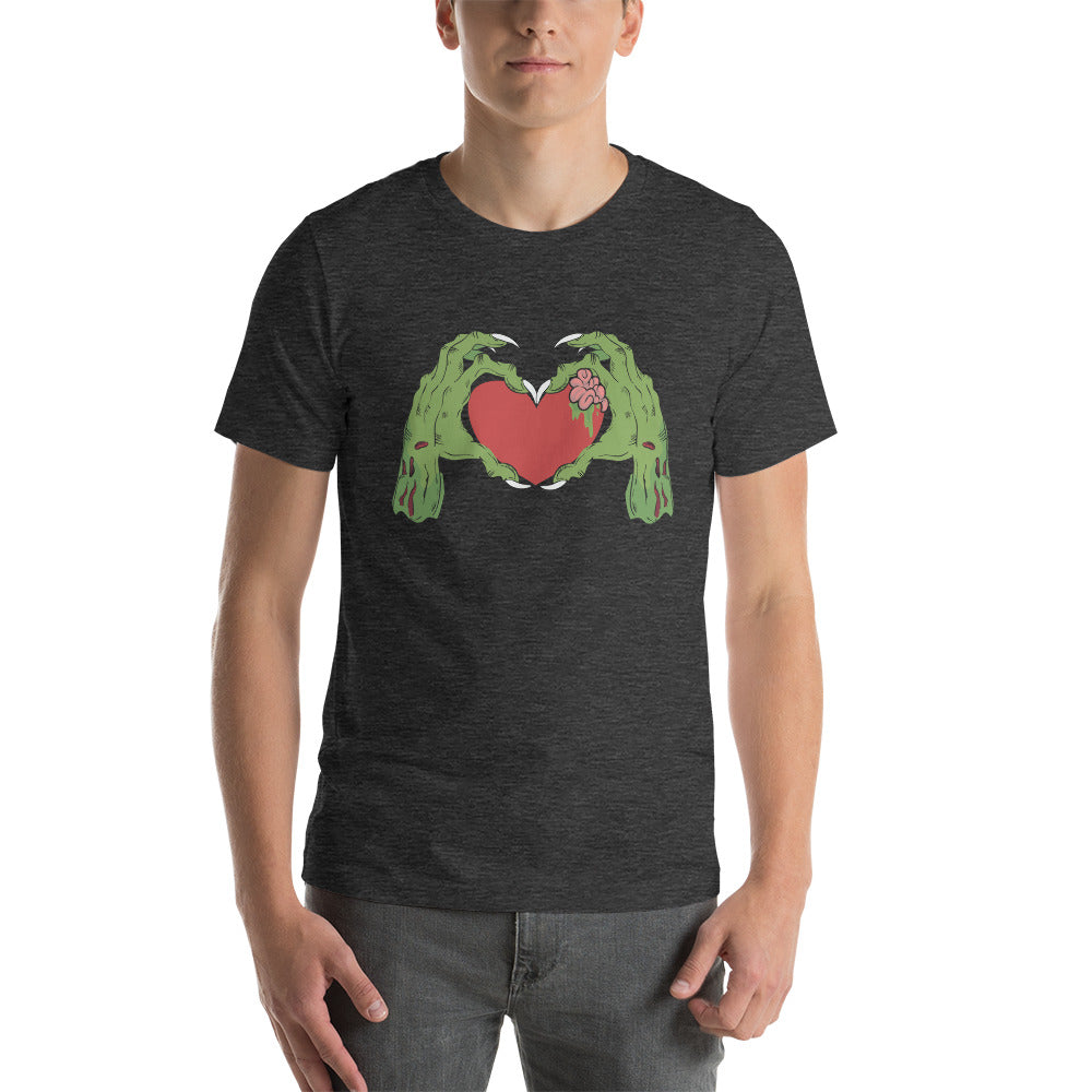 Zombie Hands Heart Unisex t-shirt