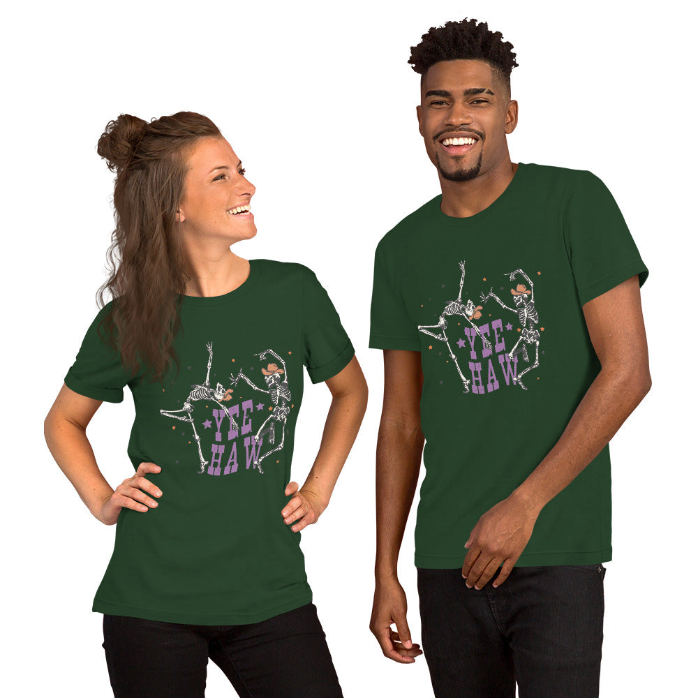 Yee Haw Dancing Skeletons Unisex t-shirt