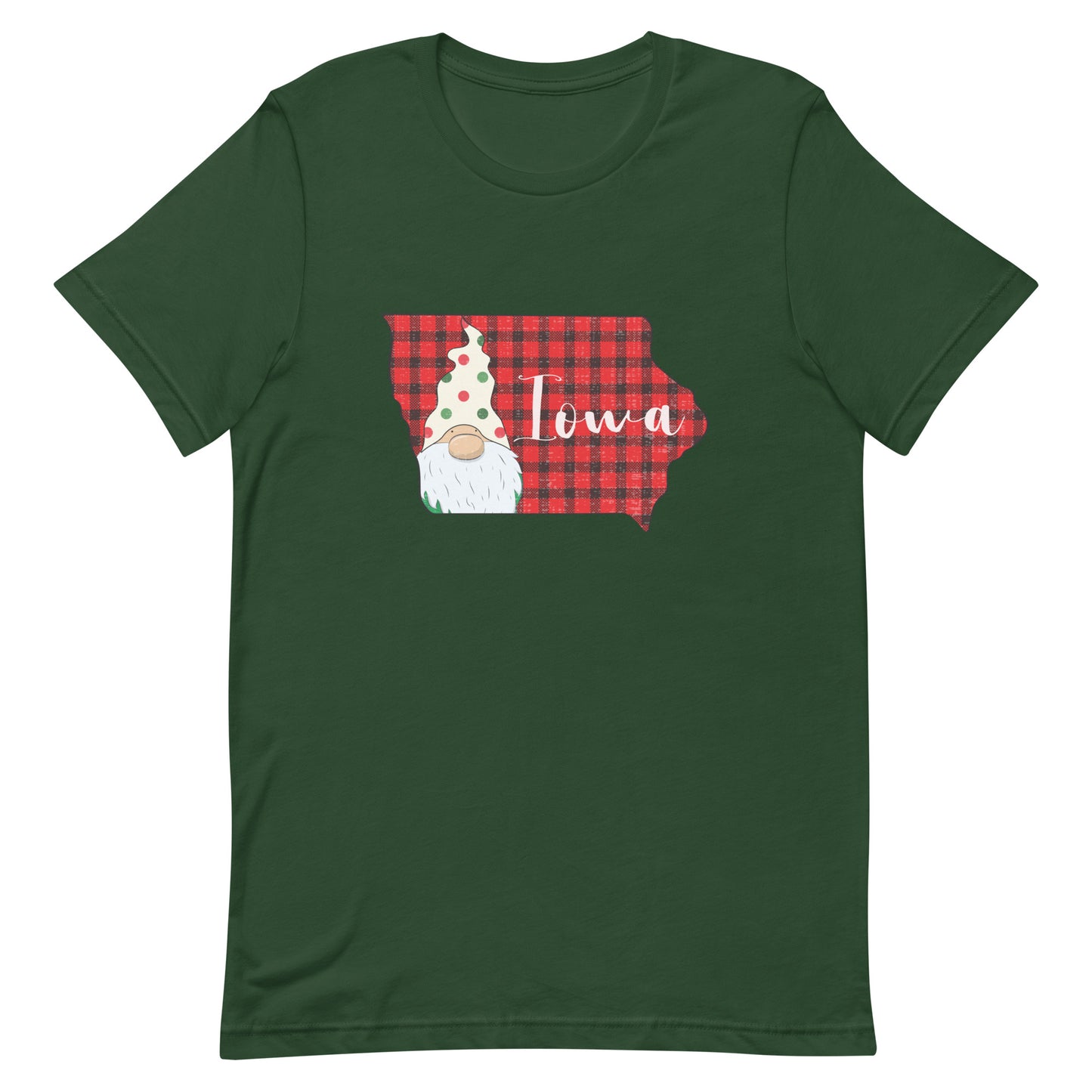 Iowa Plaid Gnome Unisex t-shirt