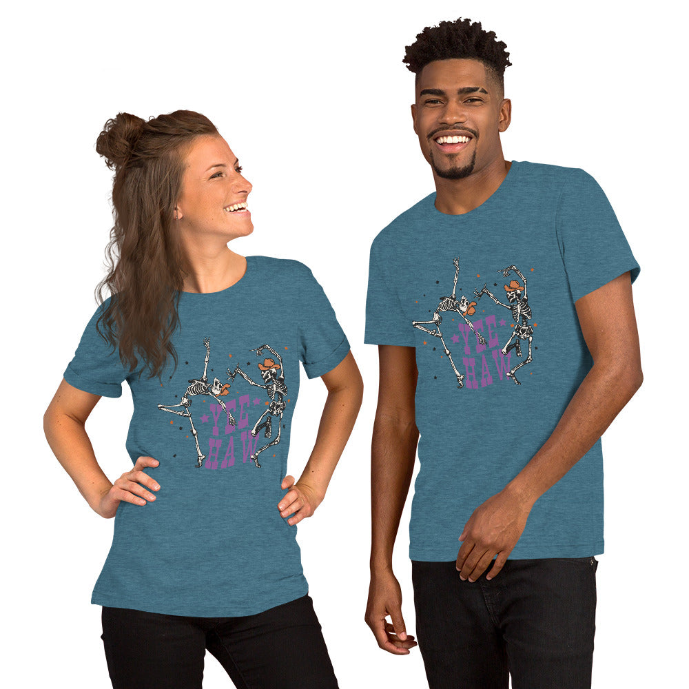 Yee Haw Dancing Skeletons Unisex t-shirt