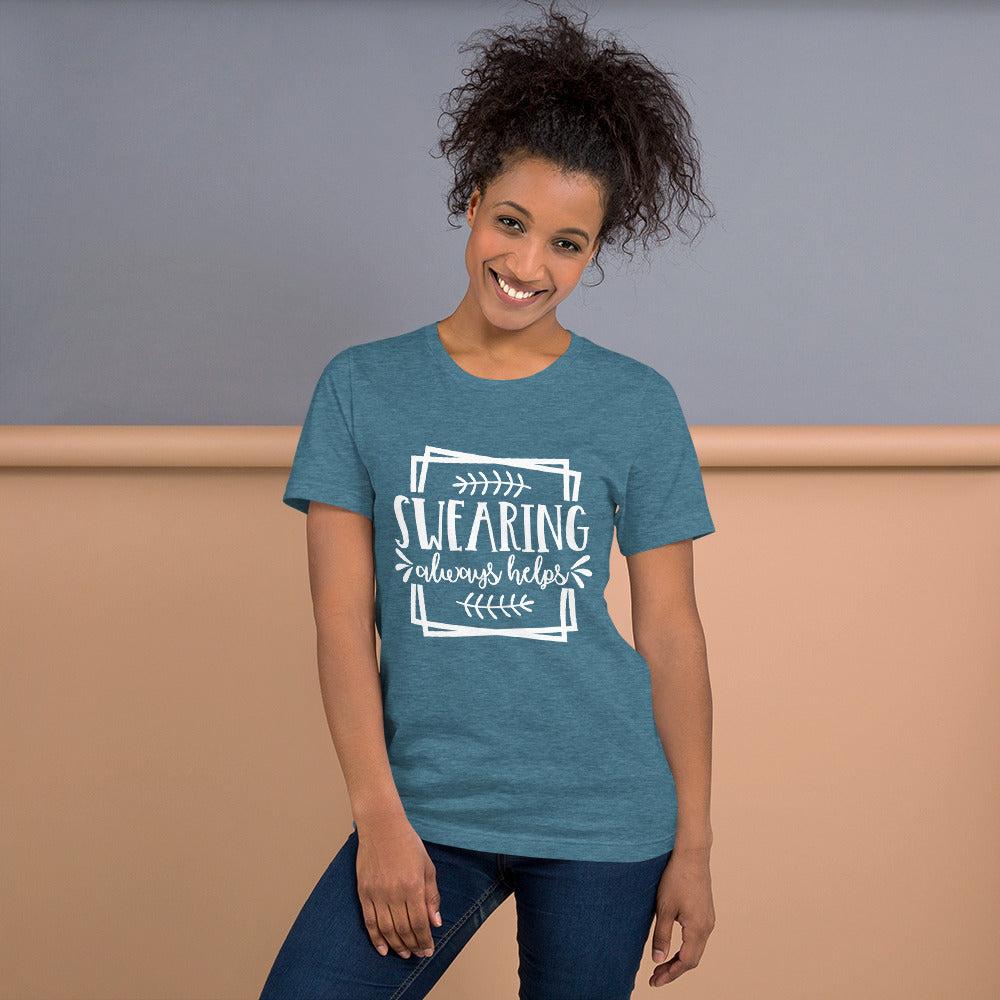 Swearing Always Helps Unisex t-shirt