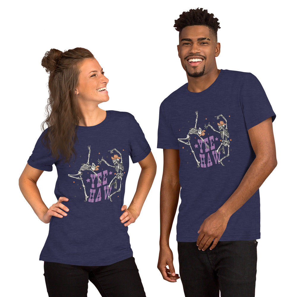 Yee Haw Dancing Skeletons Unisex t-shirt