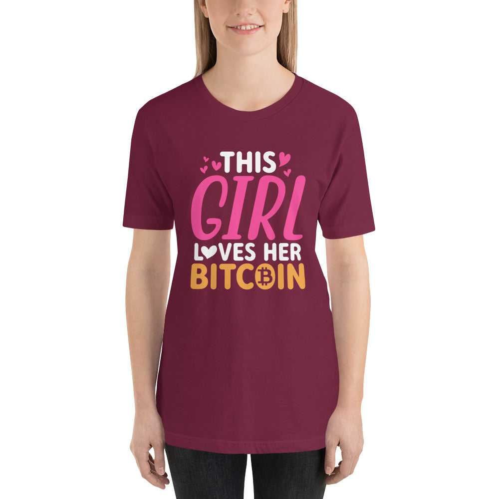 This Girl Loves Her Bitcoin Unisex t-shirt