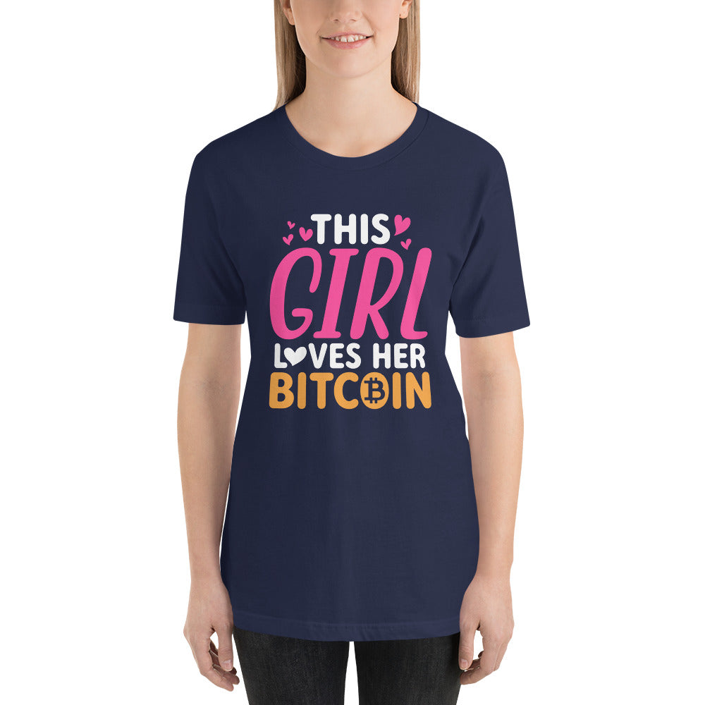 This Girl Loves Her Bitcoin Unisex t-shirt