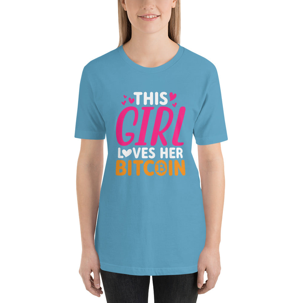 This Girl Loves Her Bitcoin Unisex t-shirt
