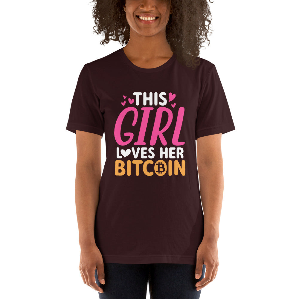 This Girl Loves Her Bitcoin Unisex t-shirt