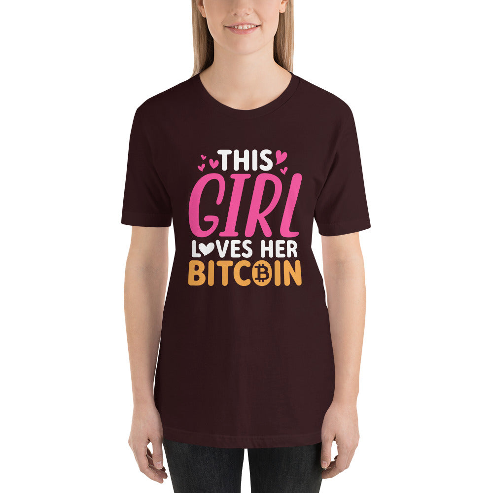 This Girl Loves Her Bitcoin Unisex t-shirt
