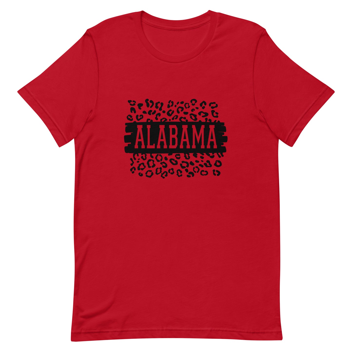 Alabama Black on Leopard Unisex T-shirt