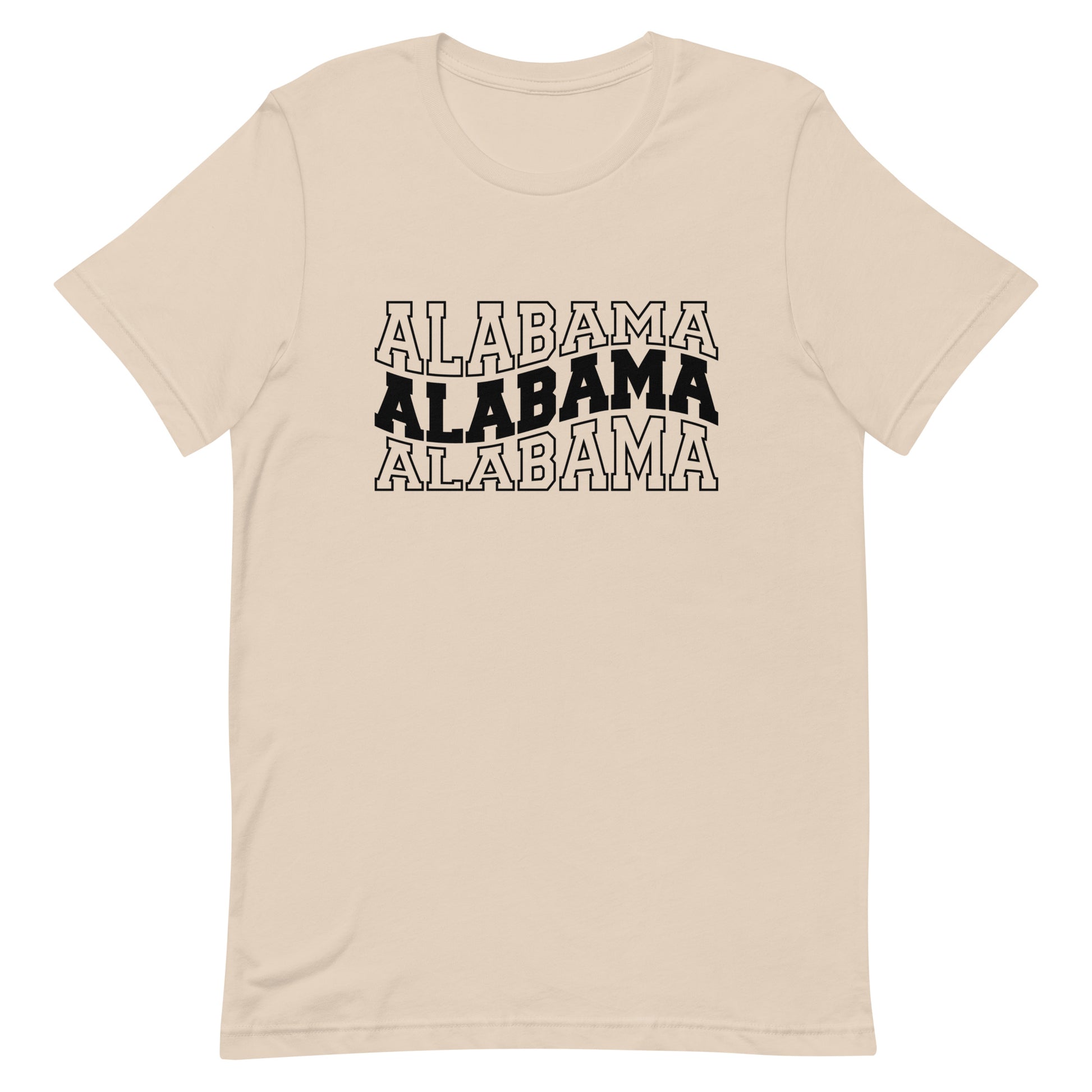 Alabama Varsity Letters Wavy Unisex T-shirt