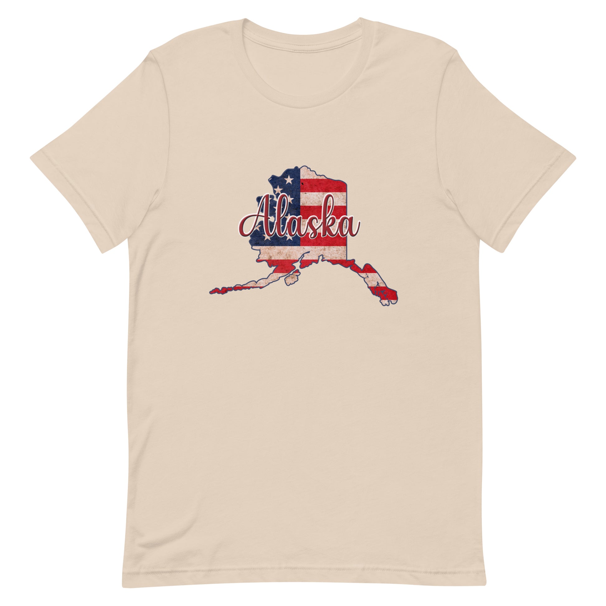 Alaska on US Flag Unisex T-shirt
