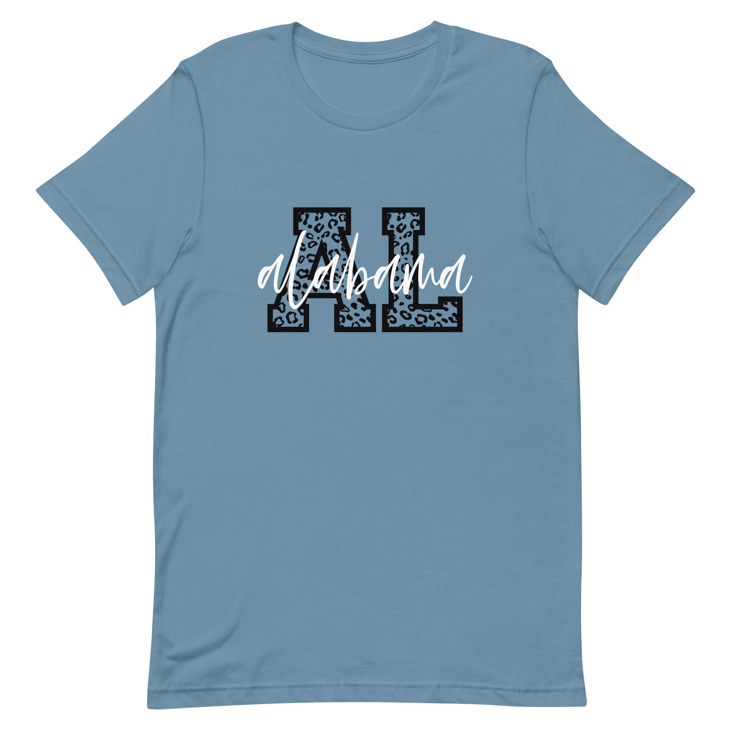 Alabama White Script on Leopard AL Unisex T-shirt
