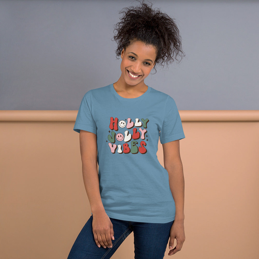 Holly Jolly Vibes Unisex T-shirt - Christmas Holiday