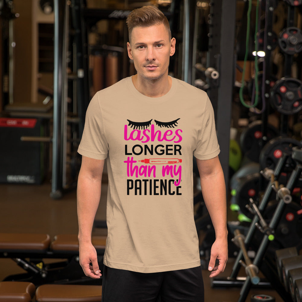 Lashes Longer Than My Patience Unisex t-shirt