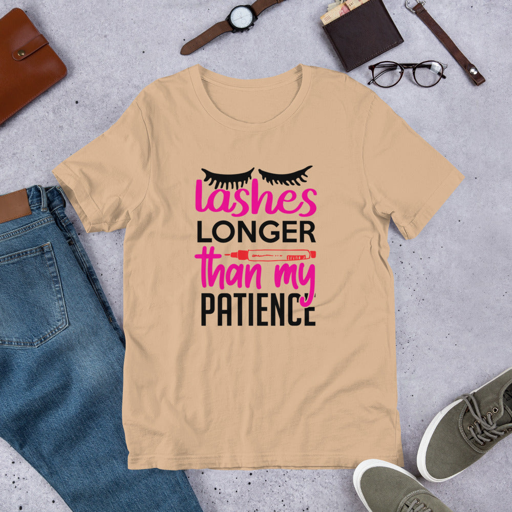 Lashes Longer Than My Patience Unisex t-shirt