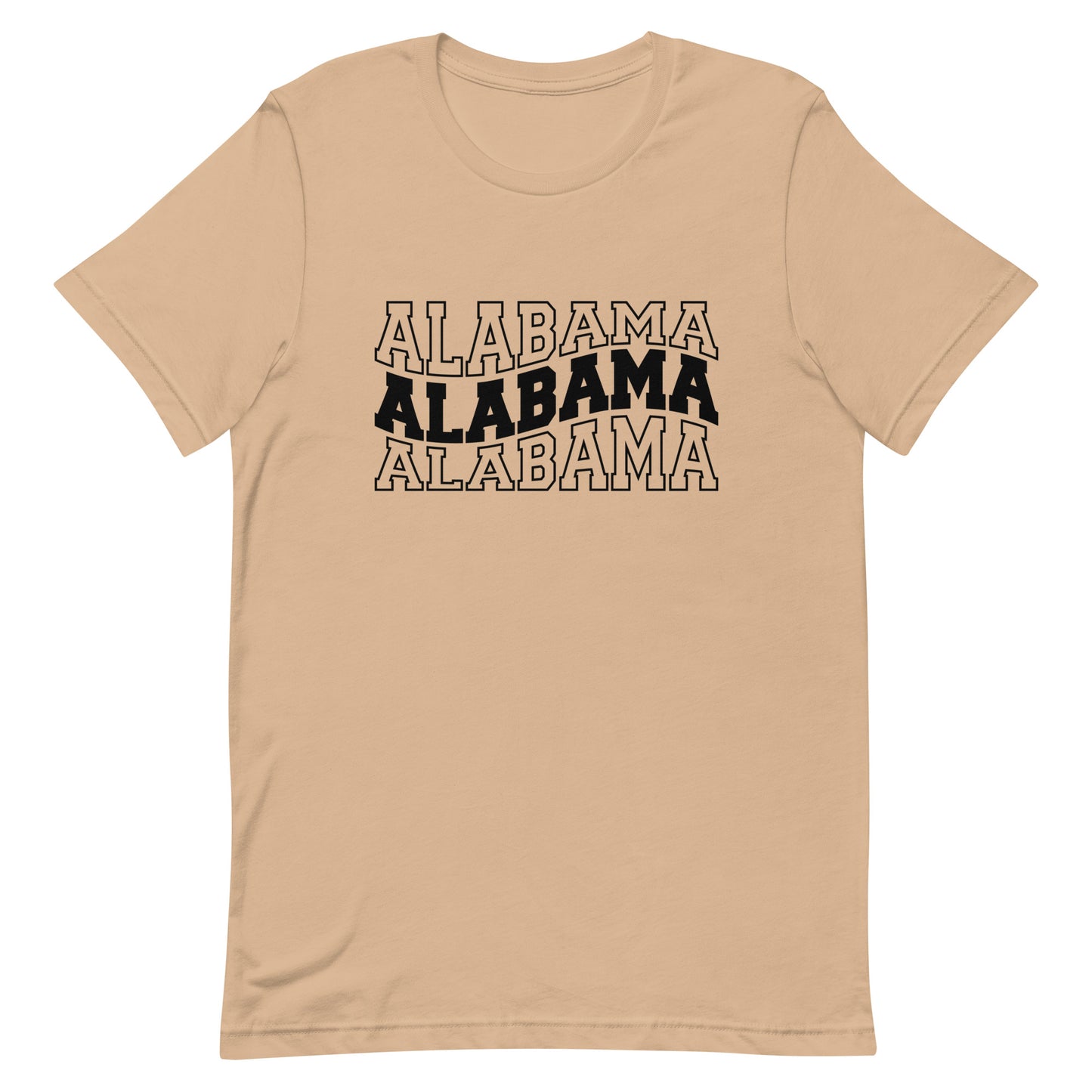 Alabama Varsity Letters Wavy Unisex T-shirt
