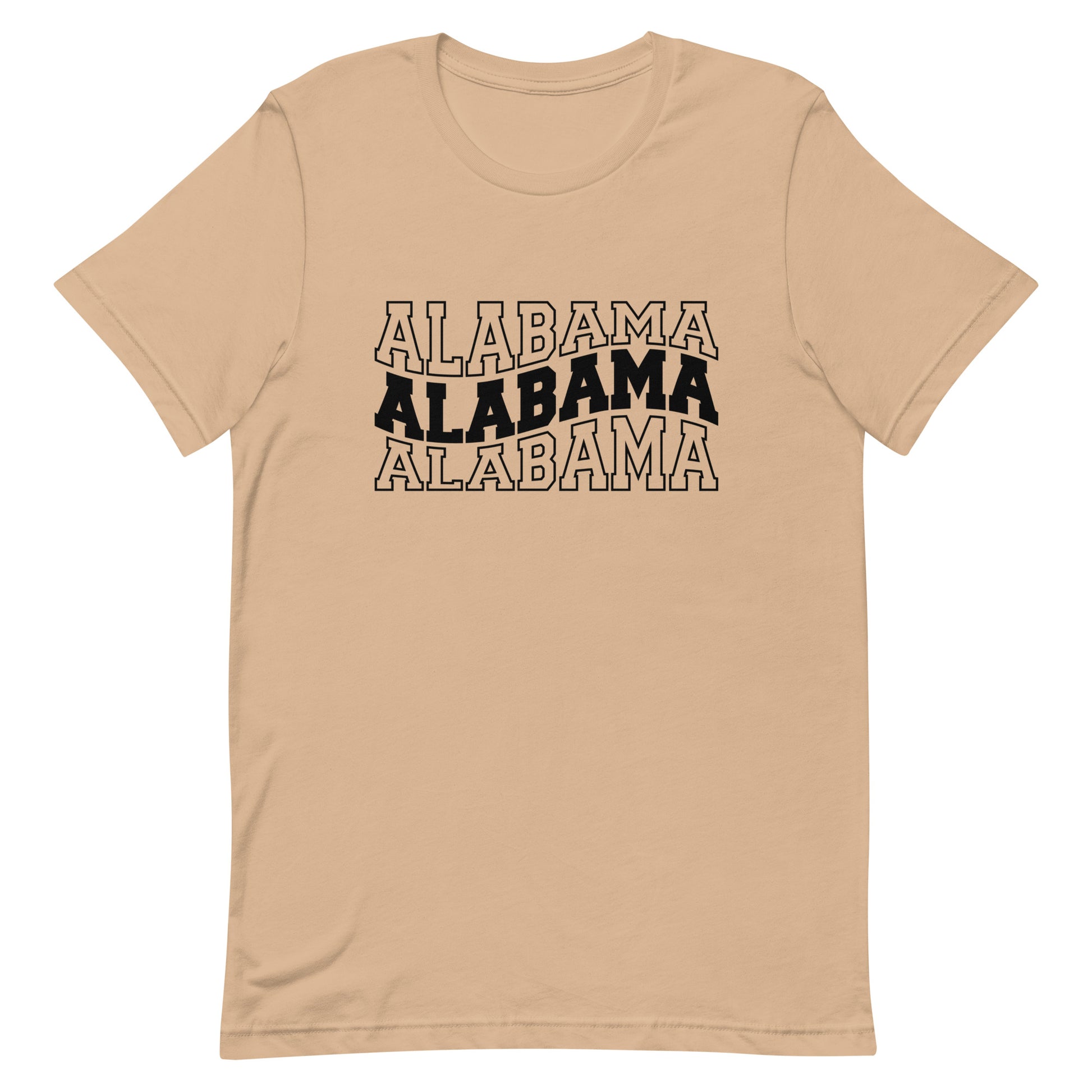 Alabama Varsity Letters Wavy Unisex T-shirt