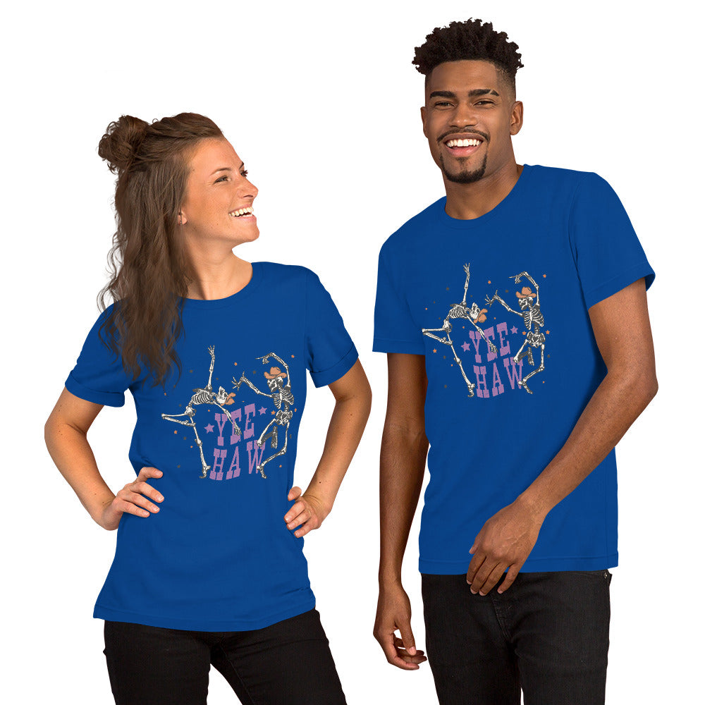 Yee Haw Dancing Skeletons Unisex t-shirt