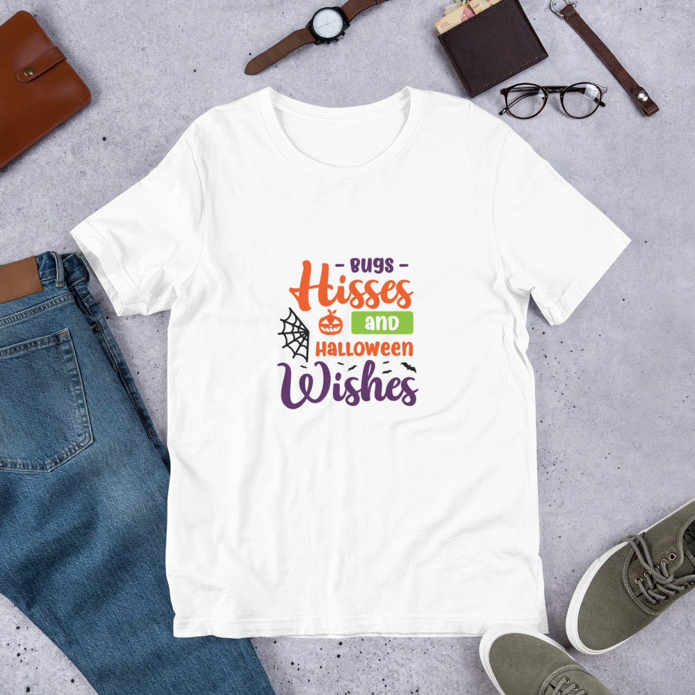 Bugs Hisses and Halloween Wishes Unisex Tshirt
