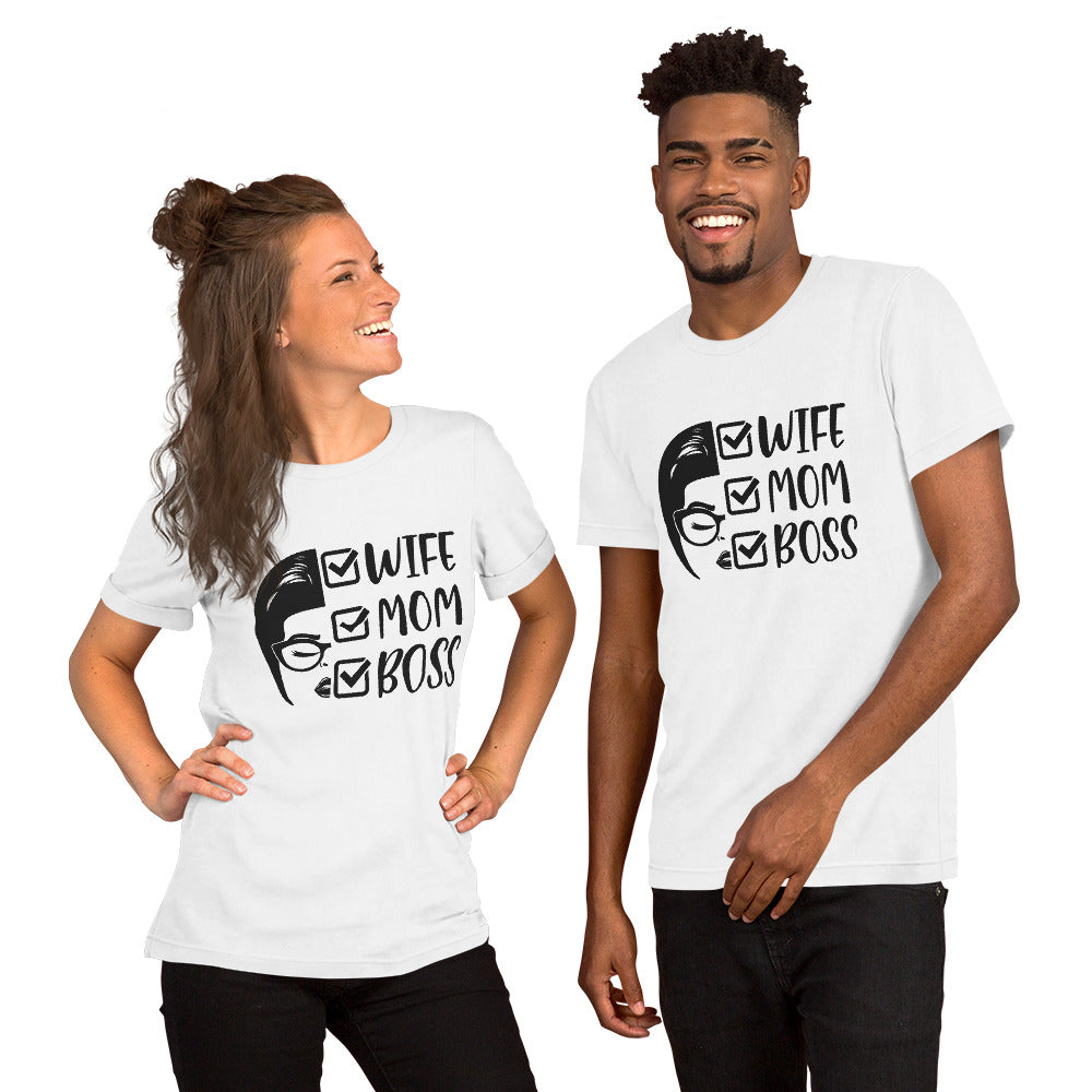 Wife Mom Boss Unisex t-shirt