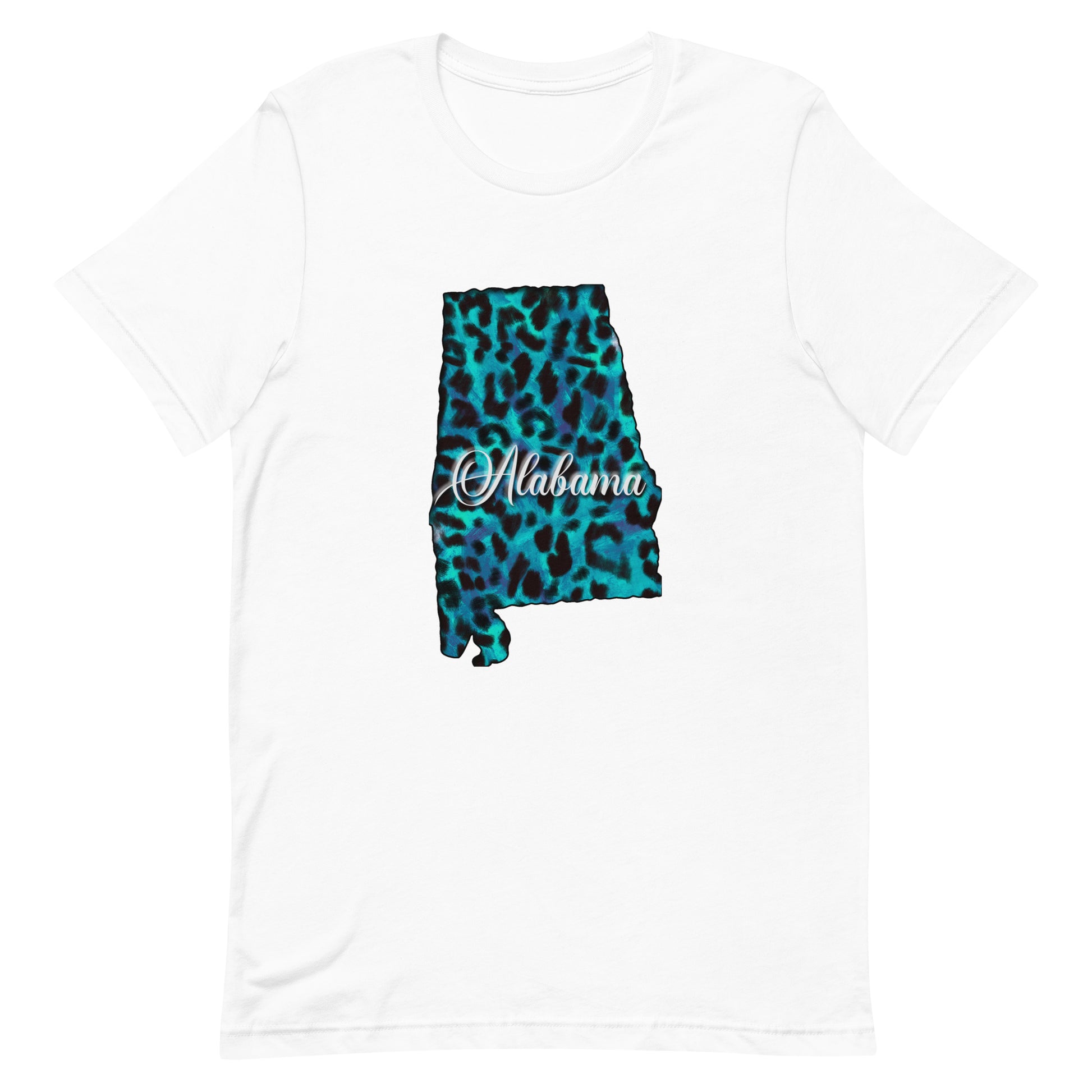 Alabama Blue Leopard Print Unisex Tshirt