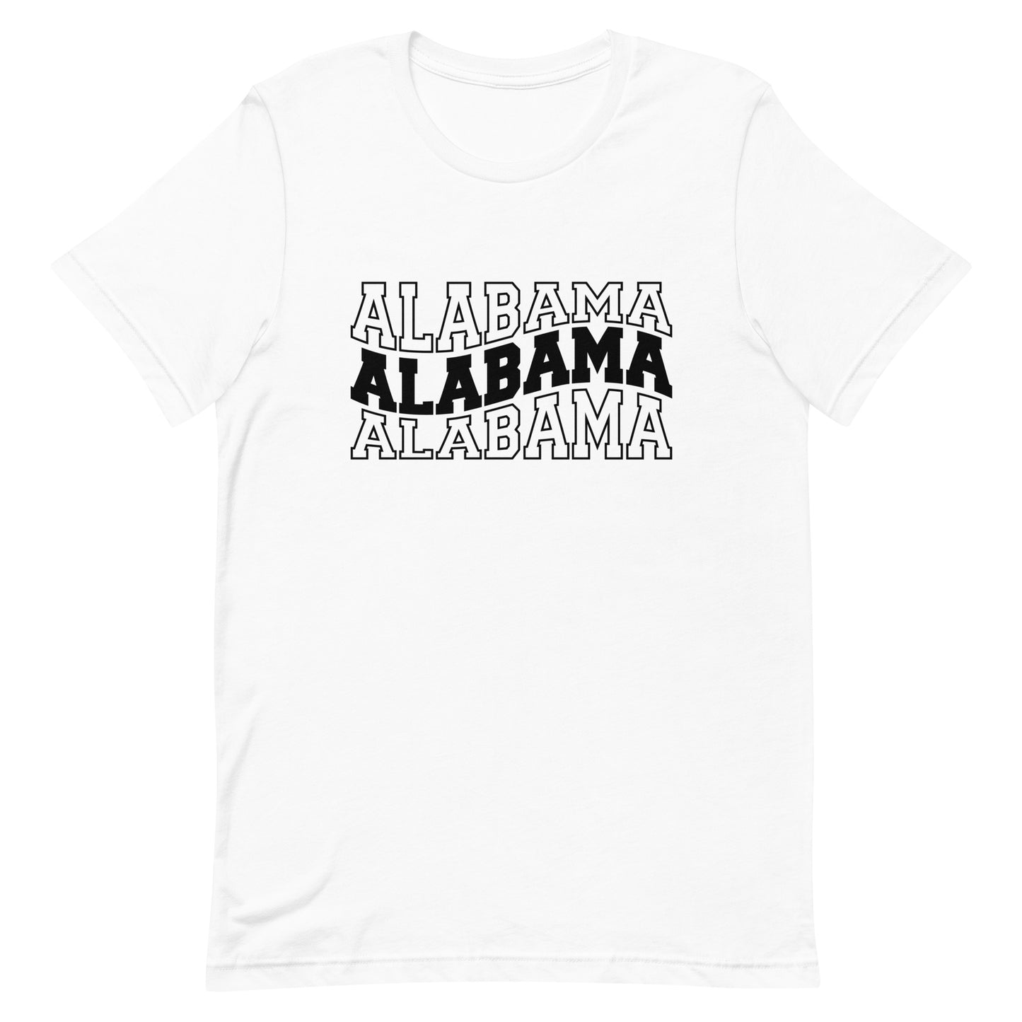 Alabama Varsity Letters Wavy Unisex T-shirt