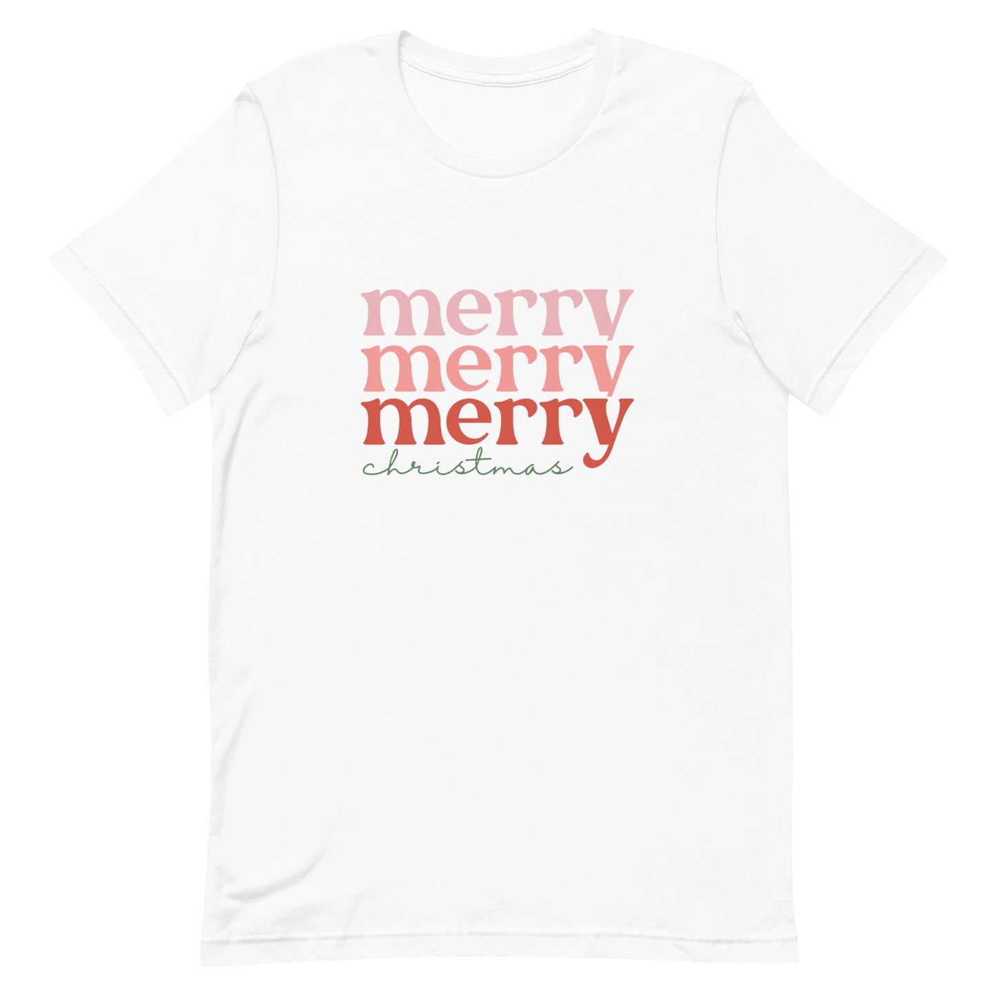 Merry Merry Merry Christmas Unisex t-shirt