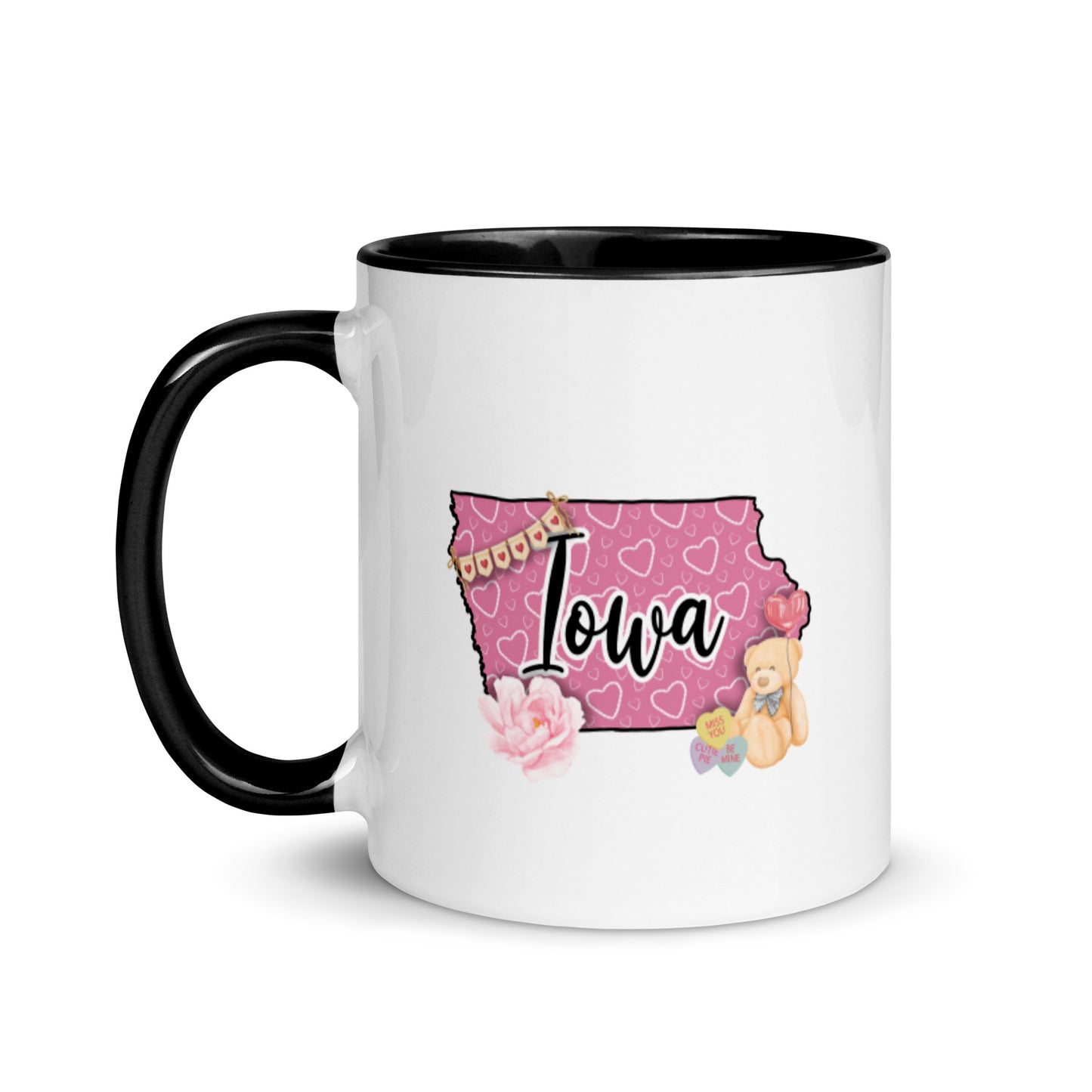 Iowa Valentine Mug with Color Inside