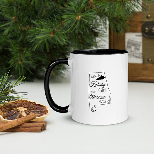 Just a Kentucky Girl in an Alabama World Mug with Color Inside