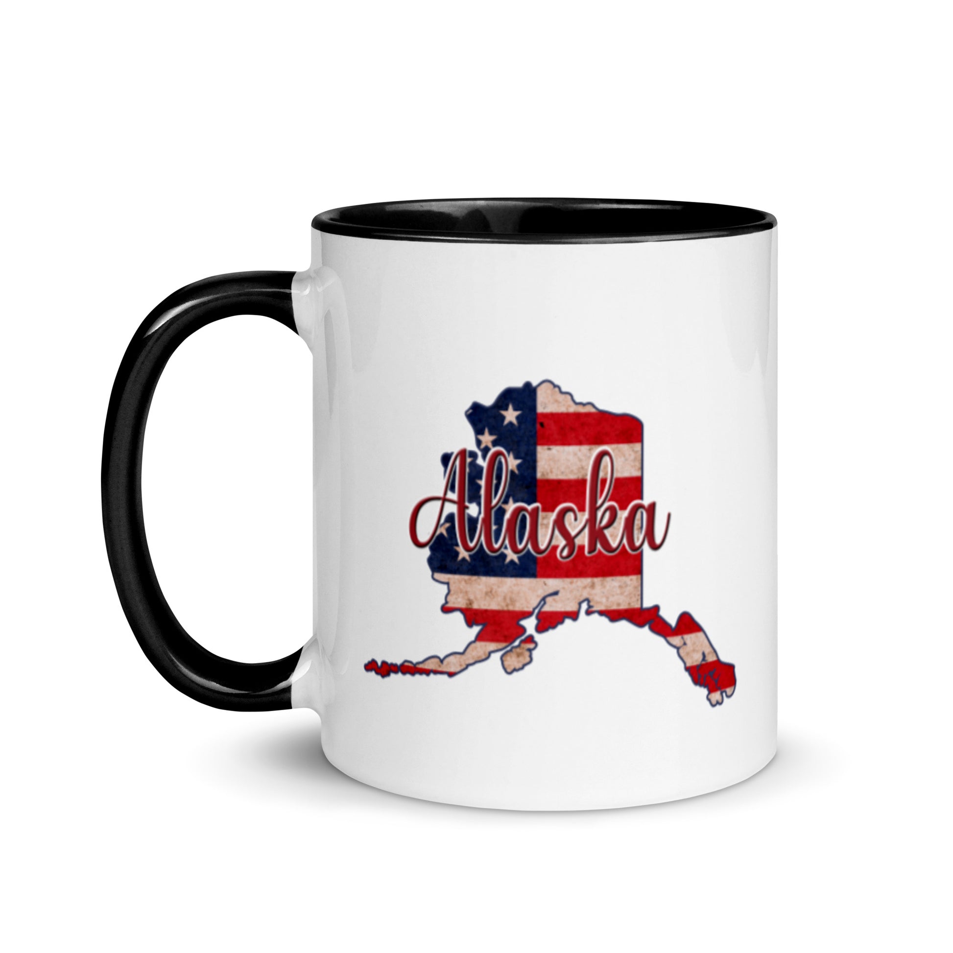 Alaska US Flag with Color Inside 11 oz Ceramic Mug