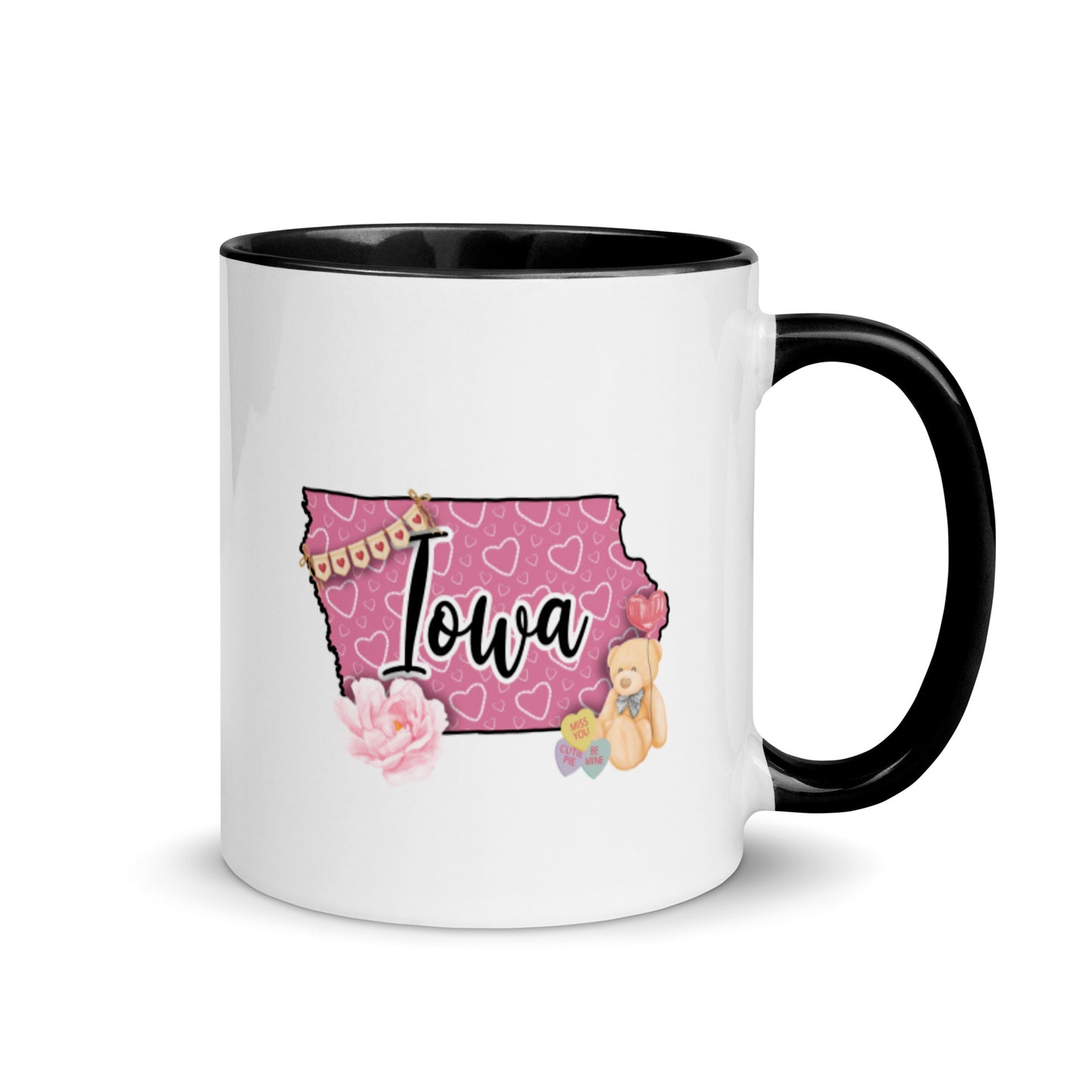 Iowa Valentine Mug with Color Inside
