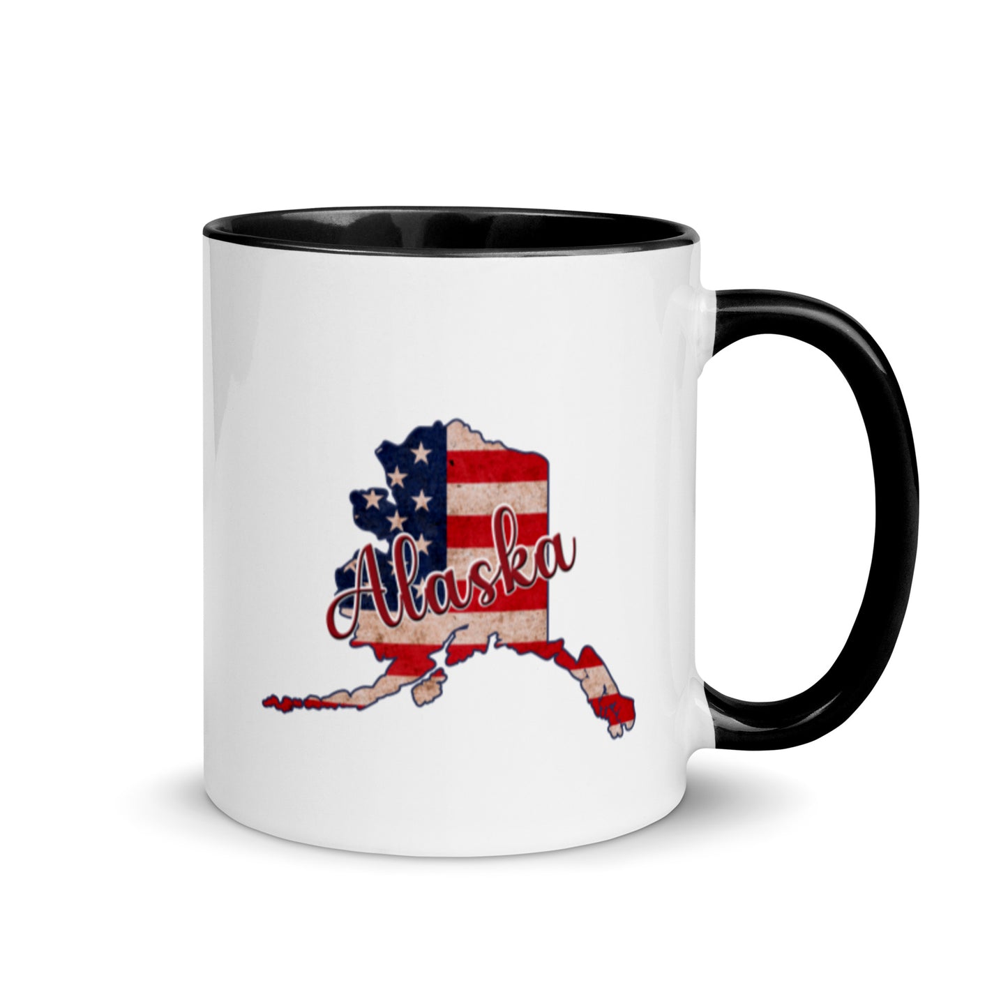 Alaska US Flag with Color Inside 11 oz Ceramic Mug