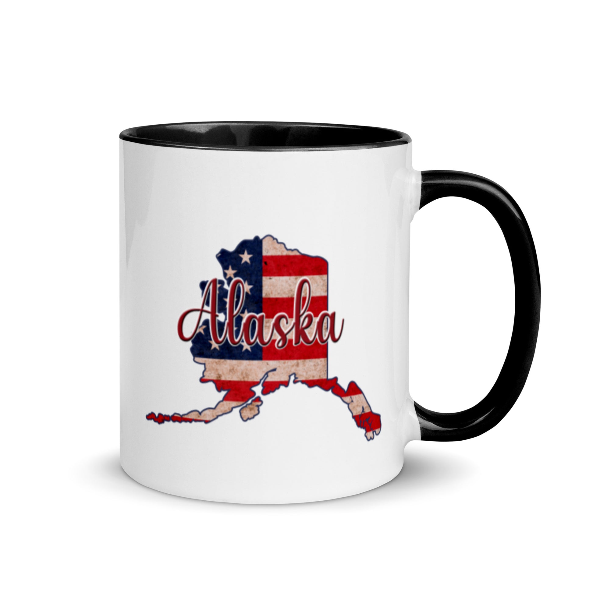 Alaska US Flag with Color Inside 11 oz Ceramic Mug