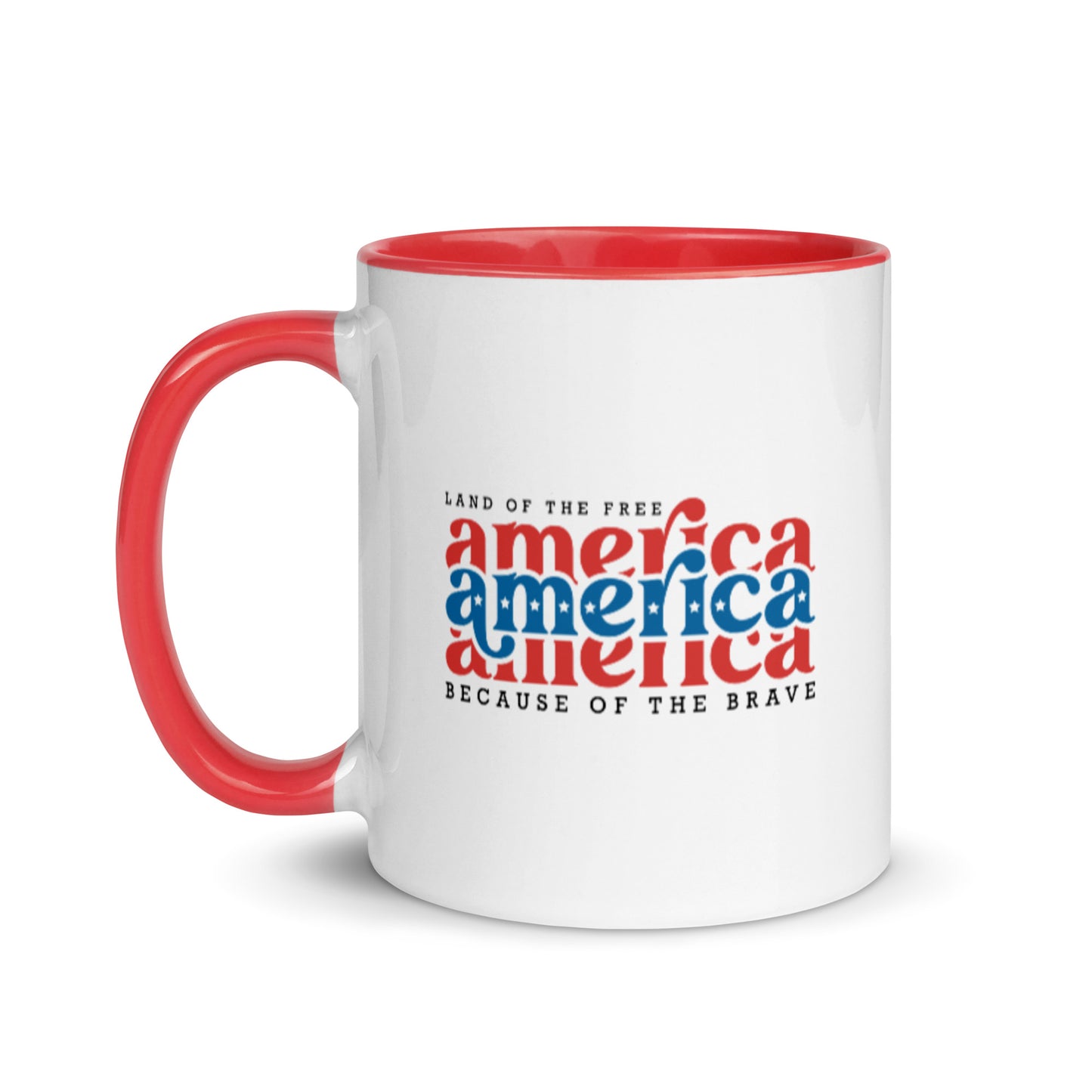 America Land of the Free Mug with Color Inside