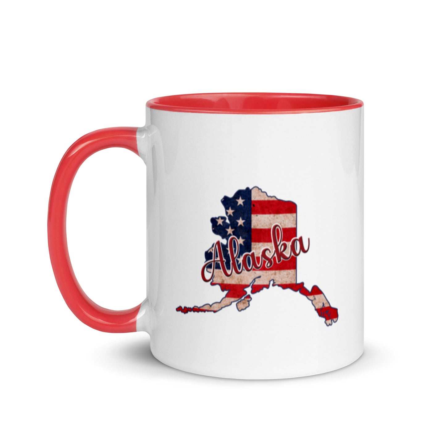 Alaska US Flag with Color Inside 11 oz Ceramic Mug