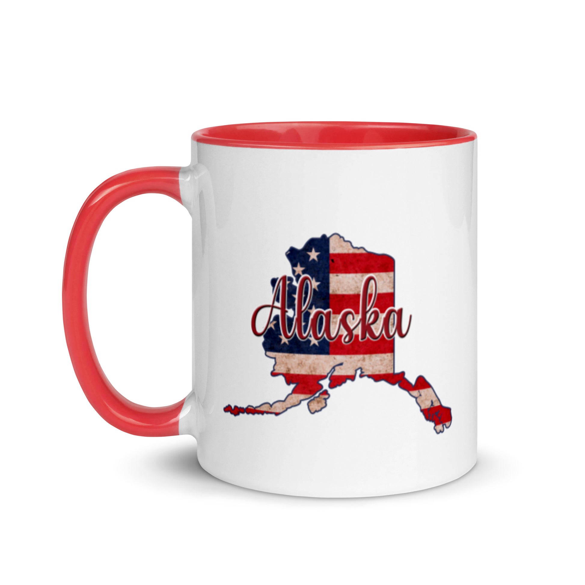 Alaska US Flag with Color Inside 11 oz Ceramic Mug