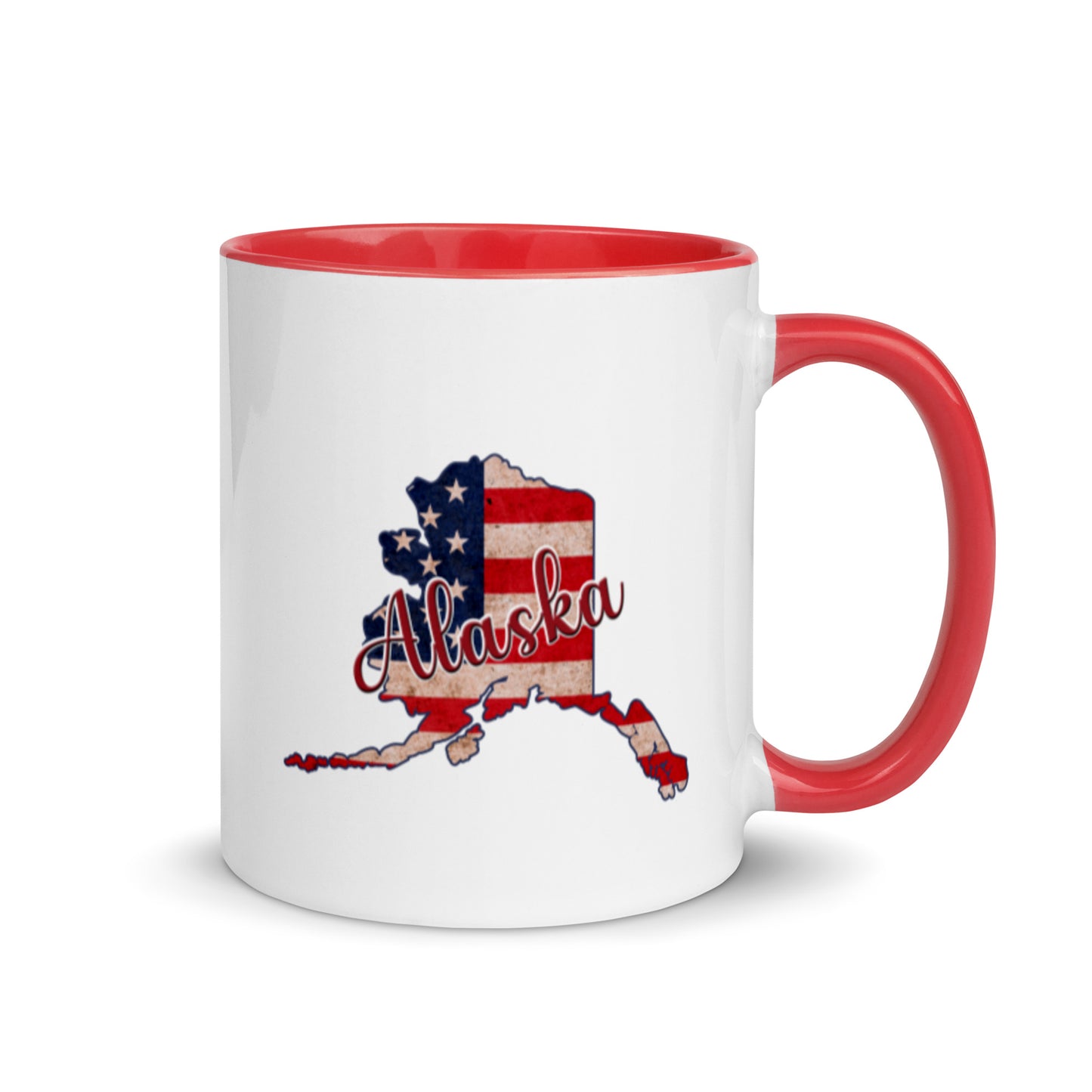Alaska US Flag with Color Inside 11 oz Ceramic Mug