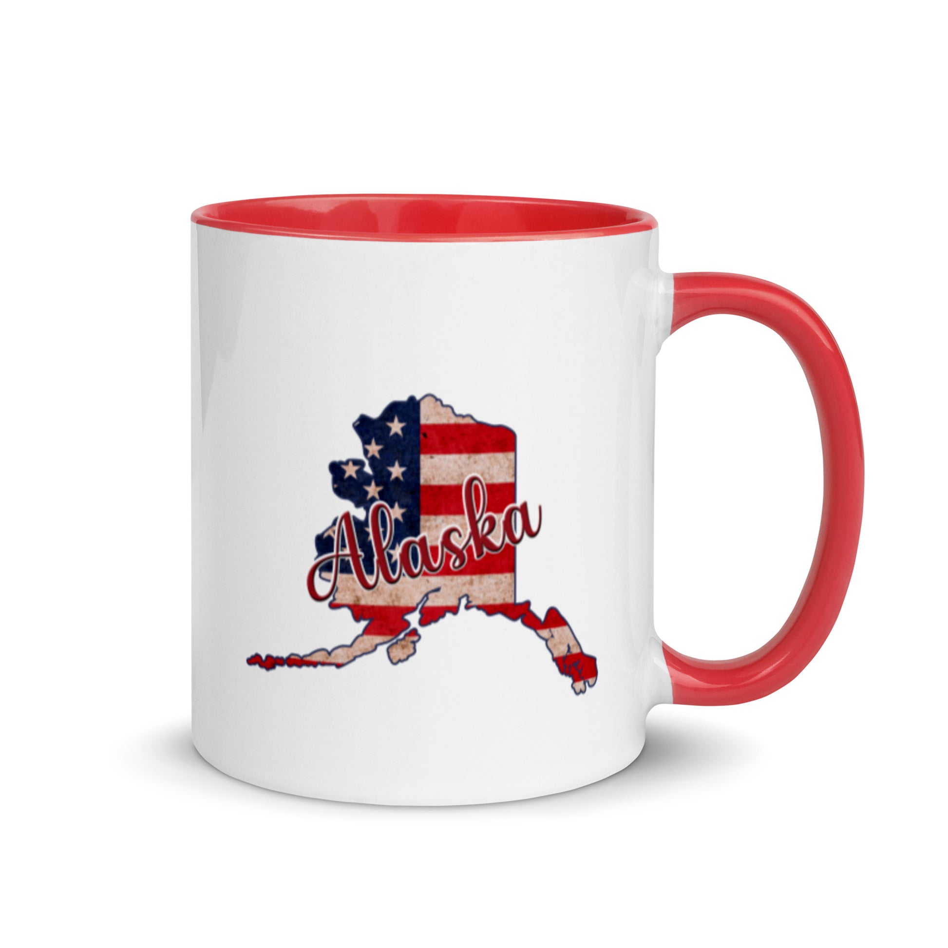 Alaska US Flag with Color Inside 11 oz Ceramic Mug